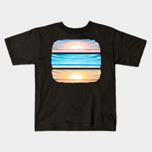 The beach in the morning, afternoon and evening Kids T-Shirt